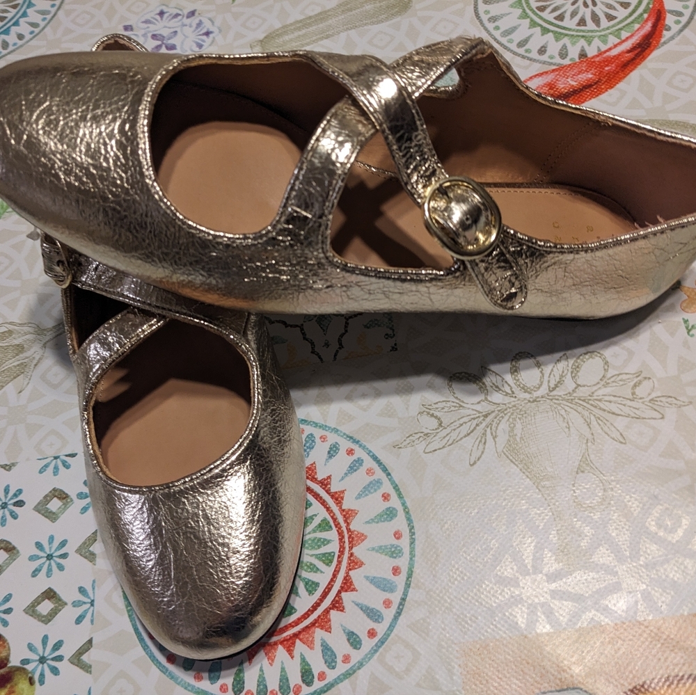 a new day Metallic Cross-Strap Flats - Picture 3 of 6
